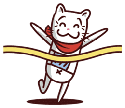 The stories of Kiki the funny white cat sticker #4802553
