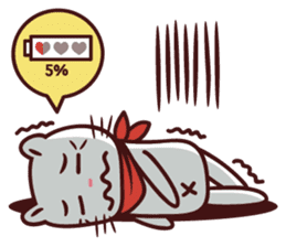 The stories of Kiki the funny white cat sticker #4802555