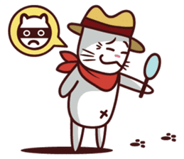The stories of Kiki the funny white cat sticker #4802559