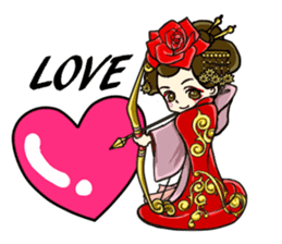 Kimono Japanese-style beautiful woman sticker #4803048