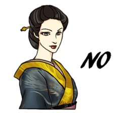 Kimono Japanese-style beautiful woman sticker #4803066