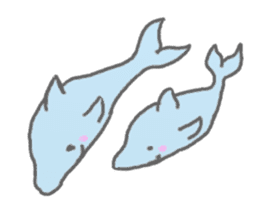 Honobono dolphin sticker #4803164