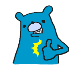 Taciturn Blue Bear sticker #4803521