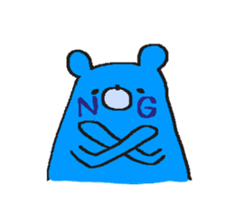 Taciturn Blue Bear sticker #4803523