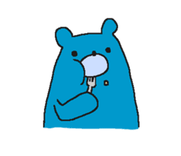 Taciturn Blue Bear sticker #4803524