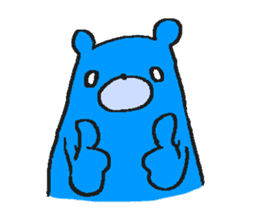 Taciturn Blue Bear sticker #4803529