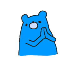 Taciturn Blue Bear sticker #4803532