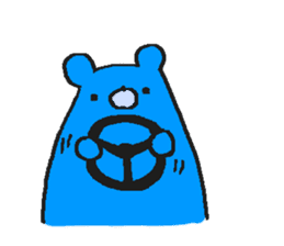 Taciturn Blue Bear sticker #4803534