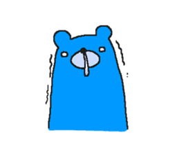 Taciturn Blue Bear sticker #4803536