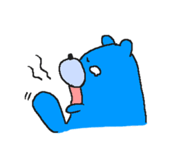 Taciturn Blue Bear sticker #4803537