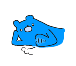 Taciturn Blue Bear sticker #4803538