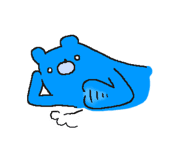 Taciturn Blue Bear sticker #4803538