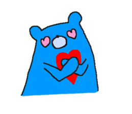Taciturn Blue Bear sticker #4803540