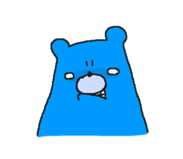 Taciturn Blue Bear sticker #4803541