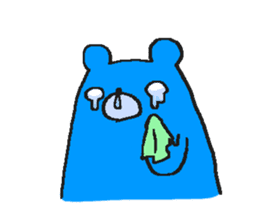 Taciturn Blue Bear sticker #4803542
