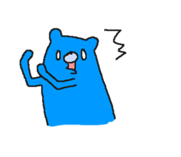 Taciturn Blue Bear sticker #4803545