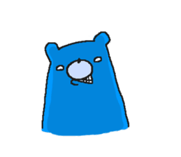 Taciturn Blue Bear sticker #4803546