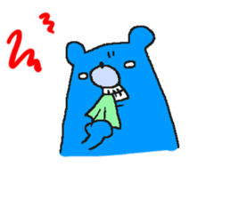 Taciturn Blue Bear sticker #4803548