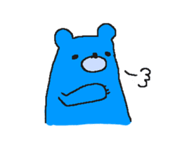 Taciturn Blue Bear sticker #4803549
