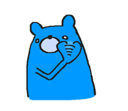 Taciturn Blue Bear sticker #4803550