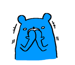 Taciturn Blue Bear sticker #4803553
