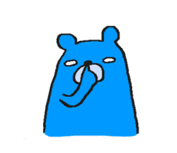 Taciturn Blue Bear sticker #4803555
