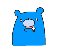 Taciturn Blue Bear sticker #4803559
