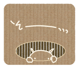 Corrugated cardboard rabbit 2 !! sticker #4803684