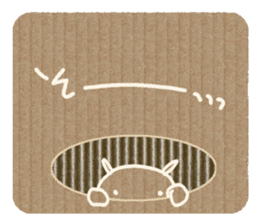 Corrugated cardboard rabbit 2 !! sticker #4803684