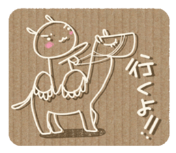 Corrugated cardboard rabbit 2 !! sticker #4803696