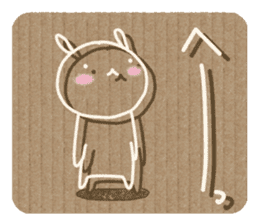 Corrugated cardboard rabbit 2 !! sticker #4803700