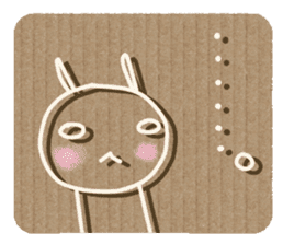 Corrugated cardboard rabbit 2 !! sticker #4803719
