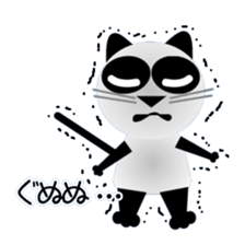 The cat of panda pattern sticker #4804378