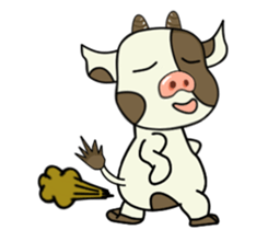 Putt-Putt cow sticker #4804523