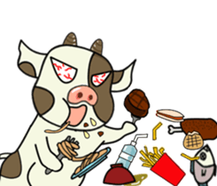 Putt-Putt cow sticker #4804528