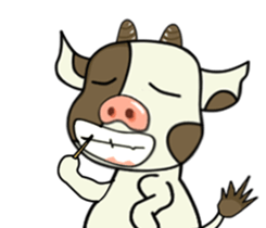 Putt-Putt cow sticker #4804540