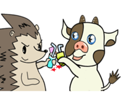 Putt-Putt cow sticker #4804549