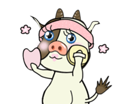 Putt-Putt cow sticker #4804550