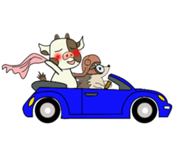 Putt-Putt cow sticker #4804556