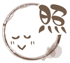 Coffee Rings and face ... sticker #4804883