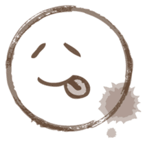 Coffee Rings and face ... sticker #4804888