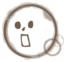 Coffee Rings and face ... sticker #4804898