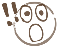 Coffee Rings and face ... sticker #4804899