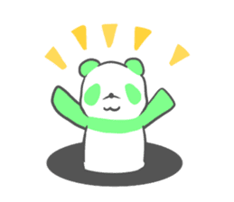 colorful giant panda sticker #4805329