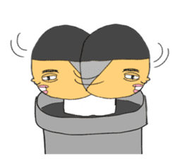 Wanpaku and Mojimoji sticker #4805486