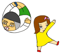 Wanpaku and Mojimoji sticker #4805496