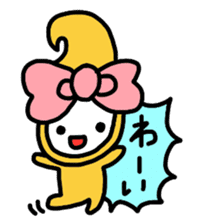 Ribbon-chan.Sometimes Flower-chan. sticker #4807720