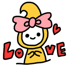 Ribbon-chan.Sometimes Flower-chan. sticker #4807723