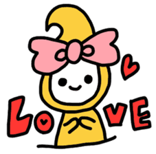 Ribbon-chan.Sometimes Flower-chan. sticker #4807723