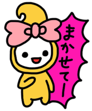 Ribbon-chan.Sometimes Flower-chan. sticker #4807724